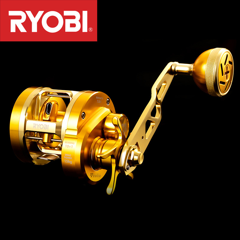 Ice Fishing Line - JapanRYOBIRyobiVARIUSValius Gold Iron Plate Reel Volledig